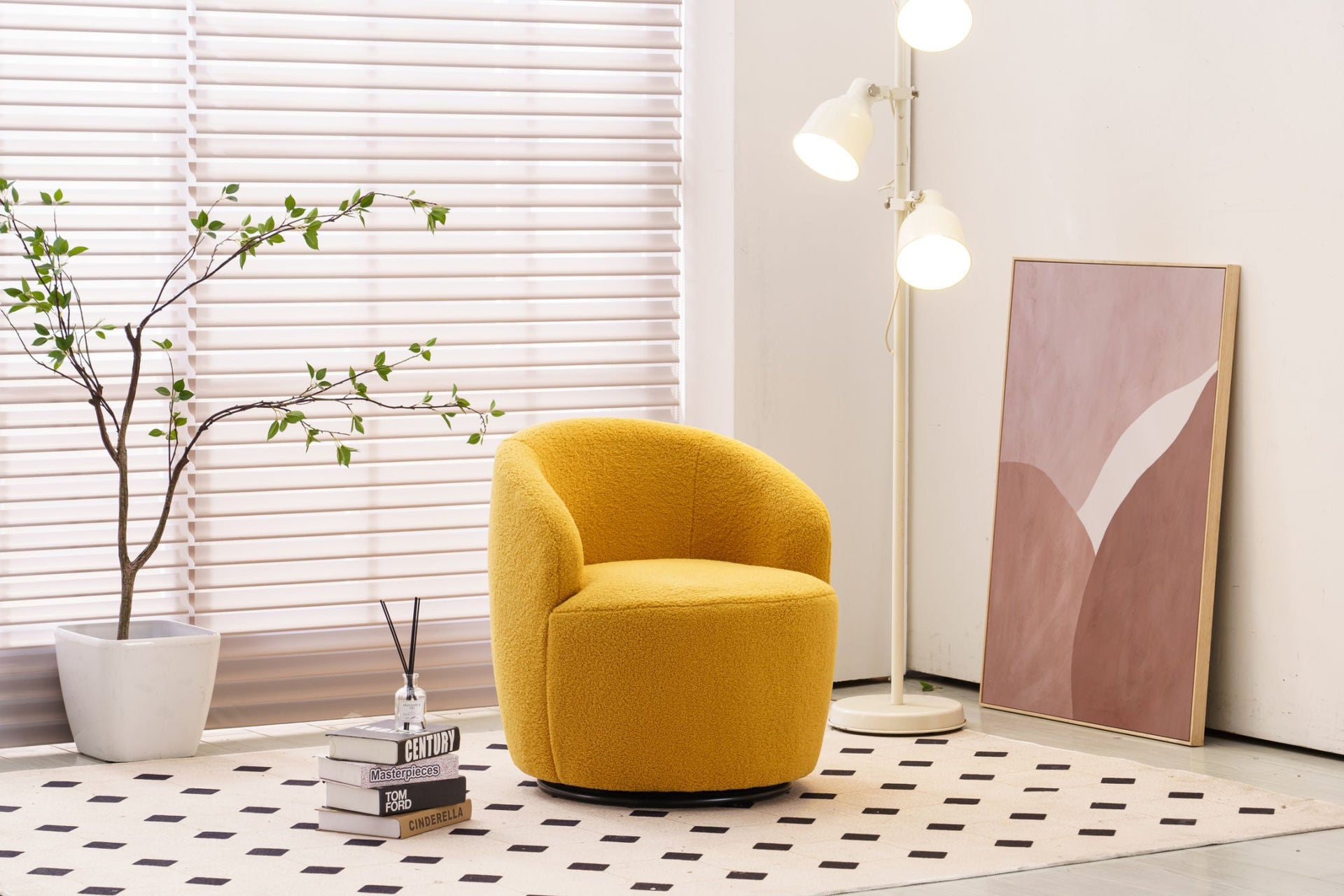 Fabric Swivel Armchair 