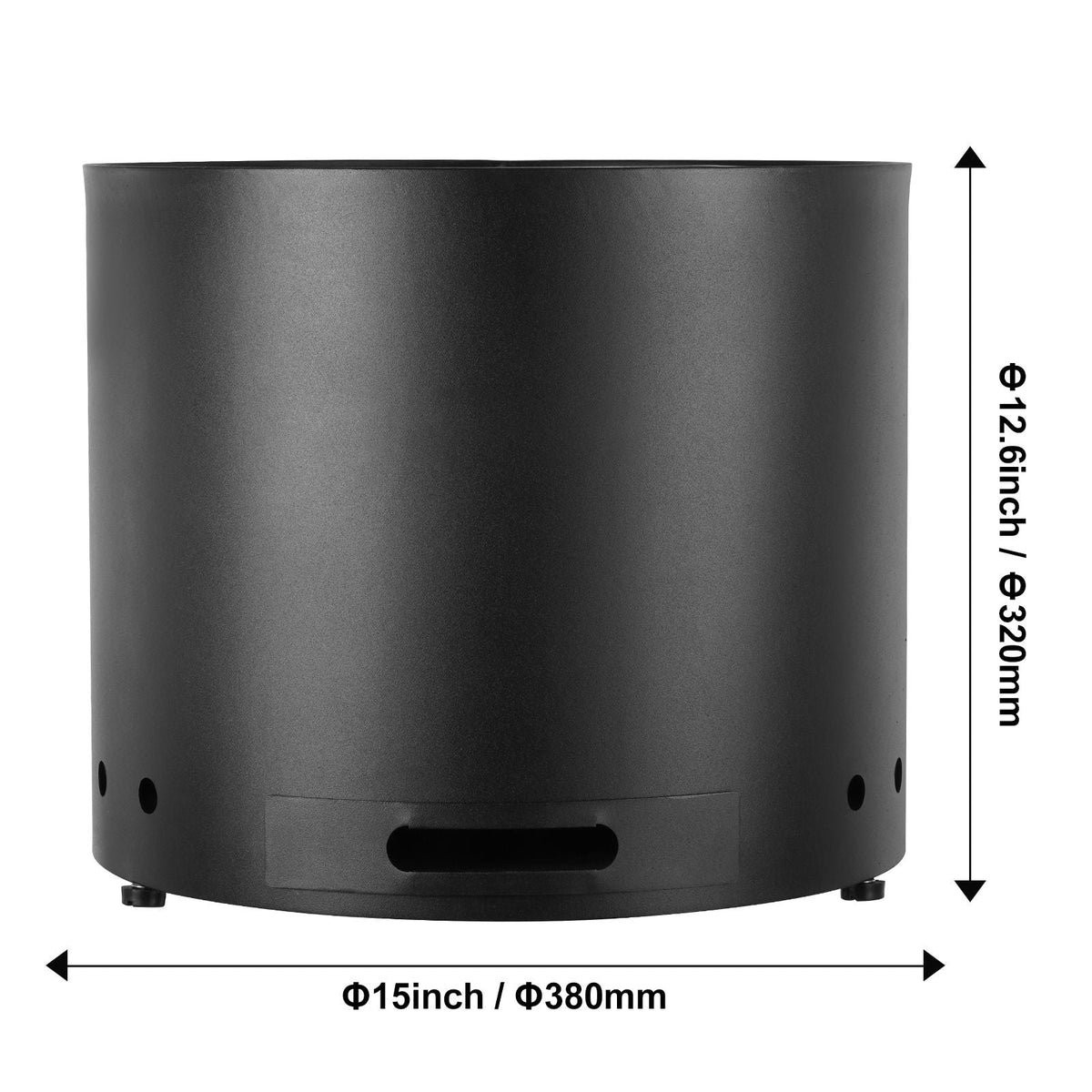 Smokeless Fire Pit Stove Bonfire, H: 12.6 in x Dia: 15 in ,Wood Burning Fireplaces with Removable Ash Pan, SUS430 Stainless Steel inner Portable