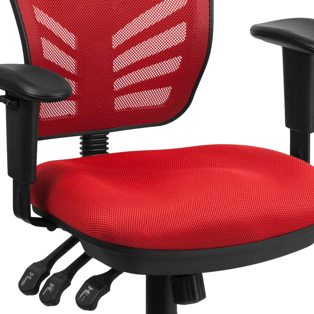 Mid-Back Mesh Swivel Office Chair with Adjustable Arms
