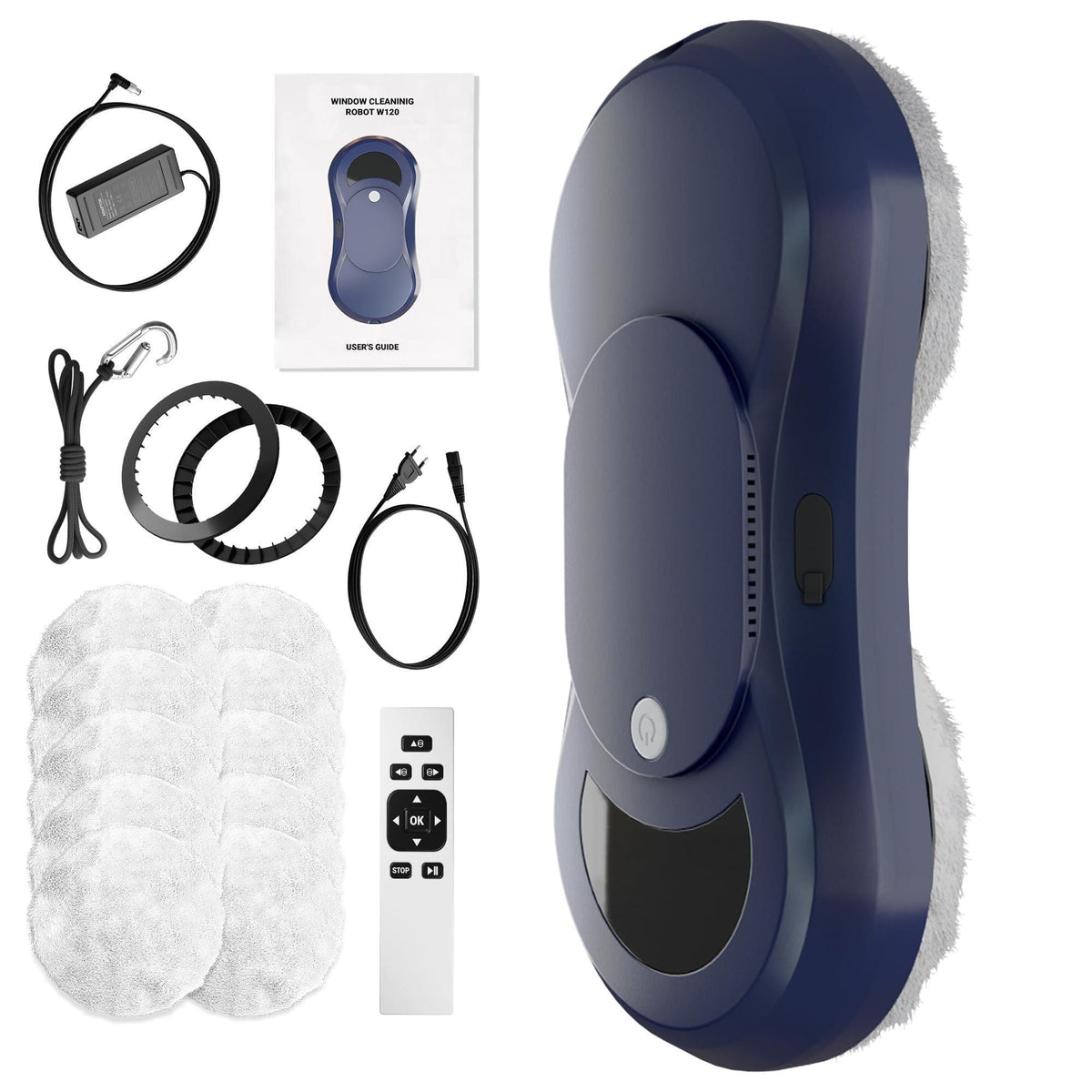 Automatic Window Cleaner Robot with Water Spray and 10 Cloth Pads