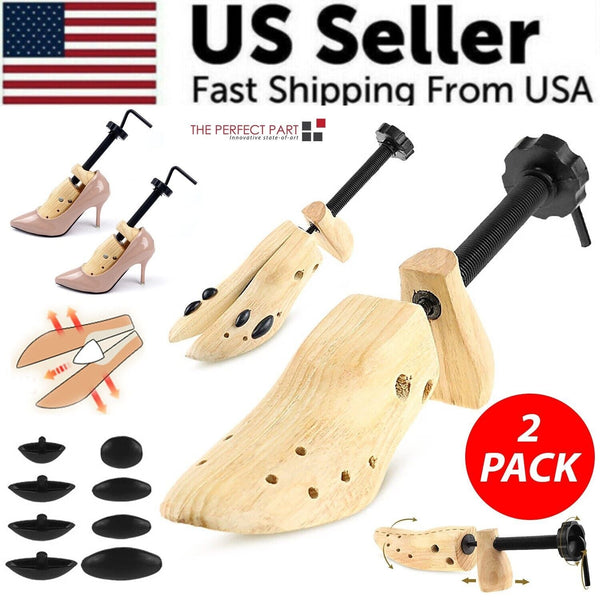 2-Way Wooden Adjustable Shoe Stretcher Expander Men Women Boot Size US 5-13 Berry Charmz