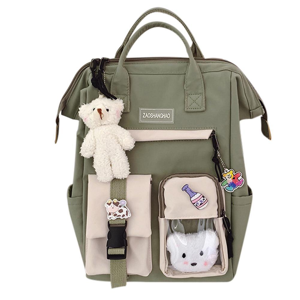 2021 Preppy Purple Backpack Women Waterproof Candy Colors Backpacks Fancy High School Bags for Teenage Girl Cute Travel Rucksack