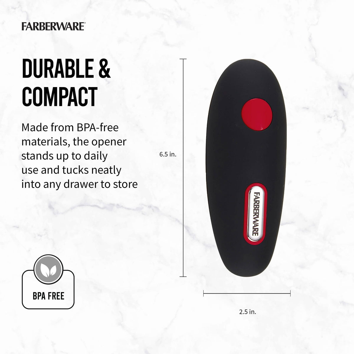 Hands-Free Electric Can Opener Battery Operated | Compact Smooth Edge