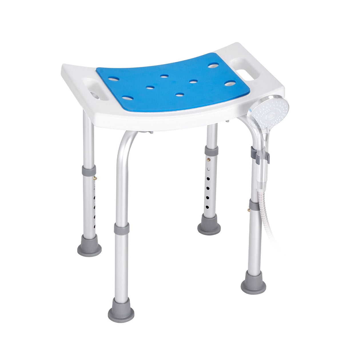 Adjustable Shower Stool with Non-Slip Feet, 350 lb Capacity