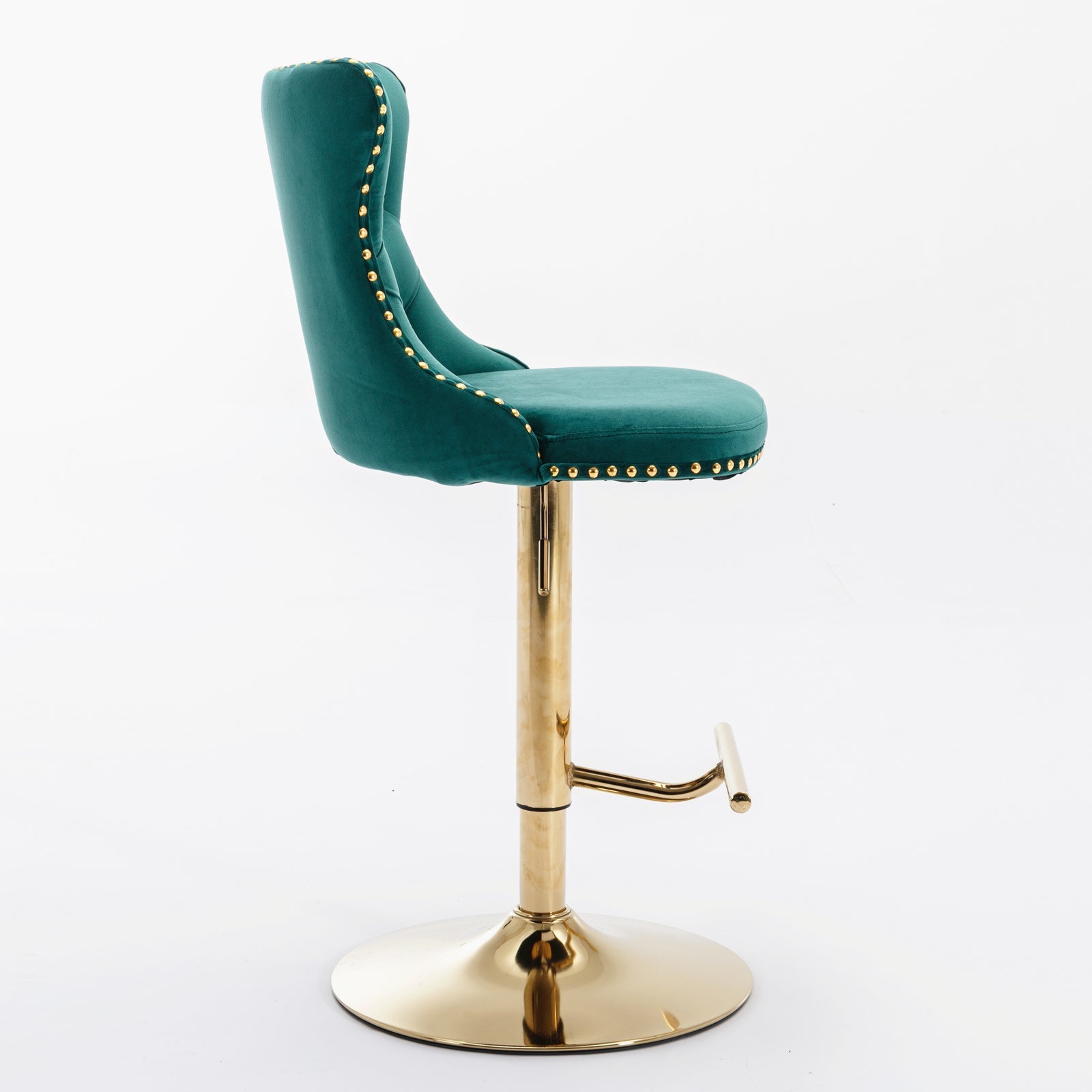 Golden Swivel Velvet Barstools BLAKHOM