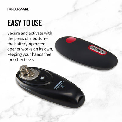 Hands-Free Electric Can Opener Battery Operated | Compact Smooth Edge
