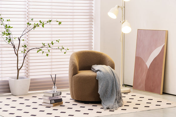 Fabric Swivel Armchair 