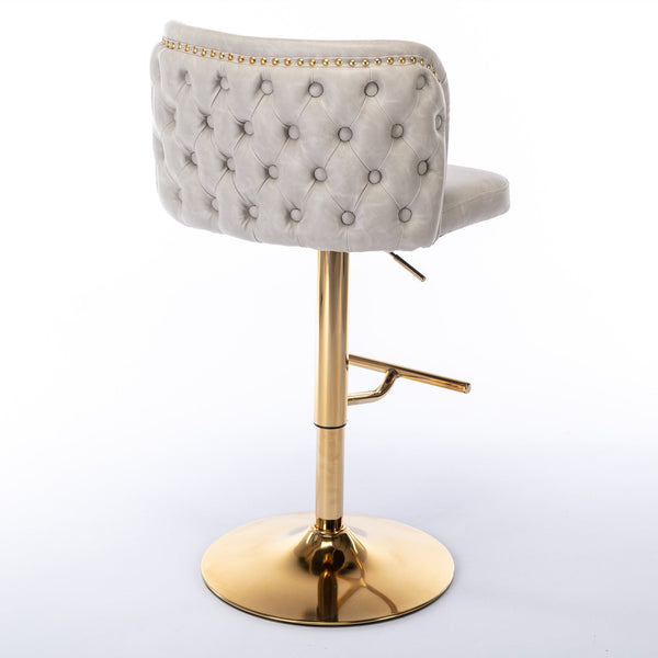 Set of 2 Modern PU Upholstered Swivel Barstools BLAKHOM