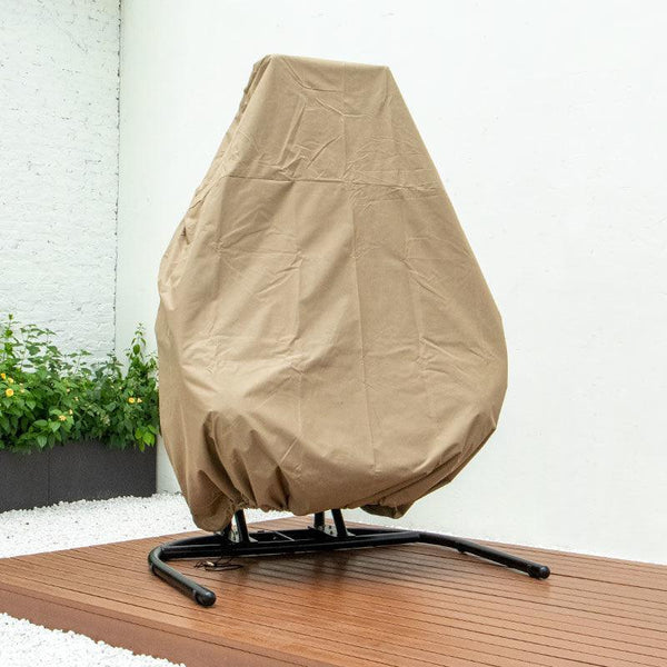 Brown Wicker Hanging Double-Seat Swing Chair BLAKHOM