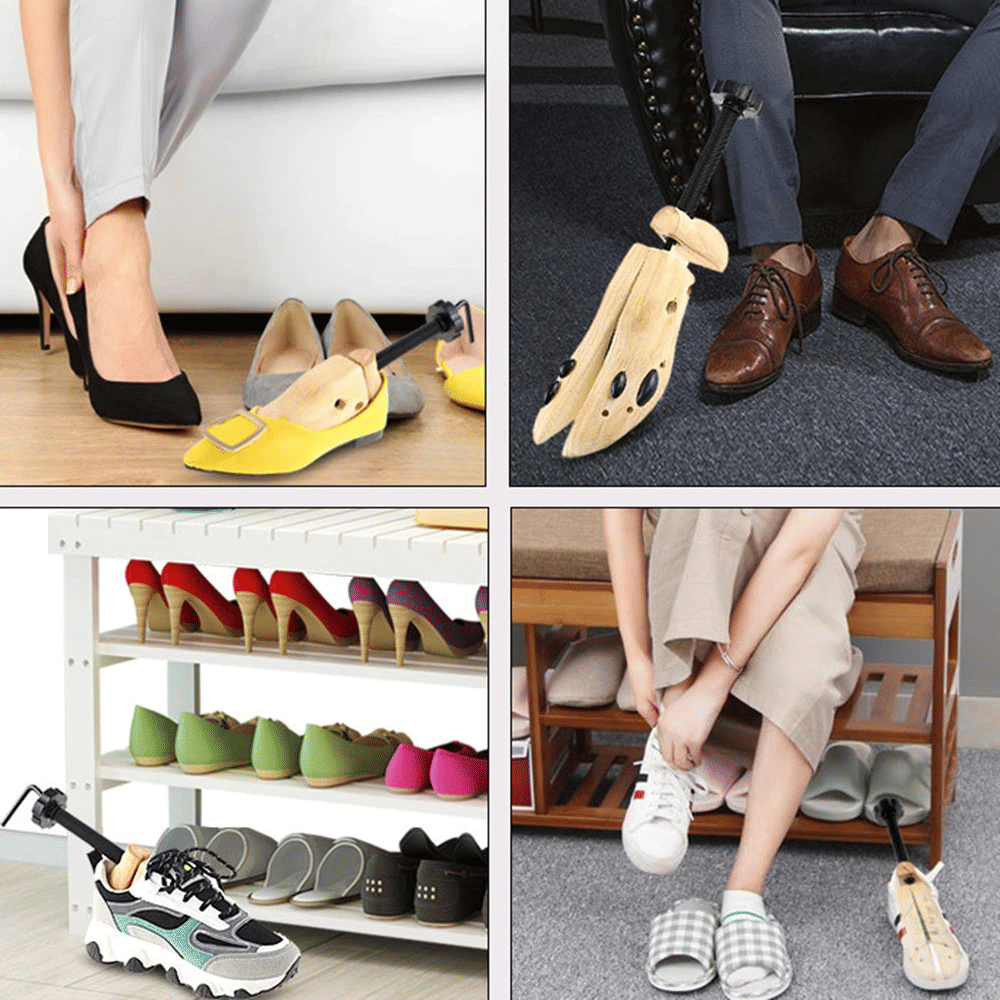 2-Way Wooden Adjustable Shoe Stretcher Expander Men Women Boot Size US 5-13 Berry Charmz