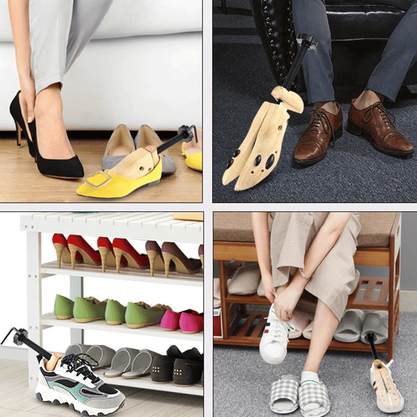 2-Way Wooden Adjustable Shoe Stretcher Expander Men Women Boot Size US 5-13 Berry Charmz