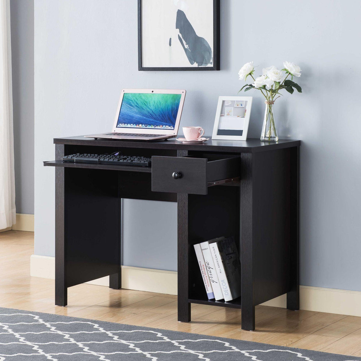 Stylish Red Cocoa Espresso Writing Desk - 39