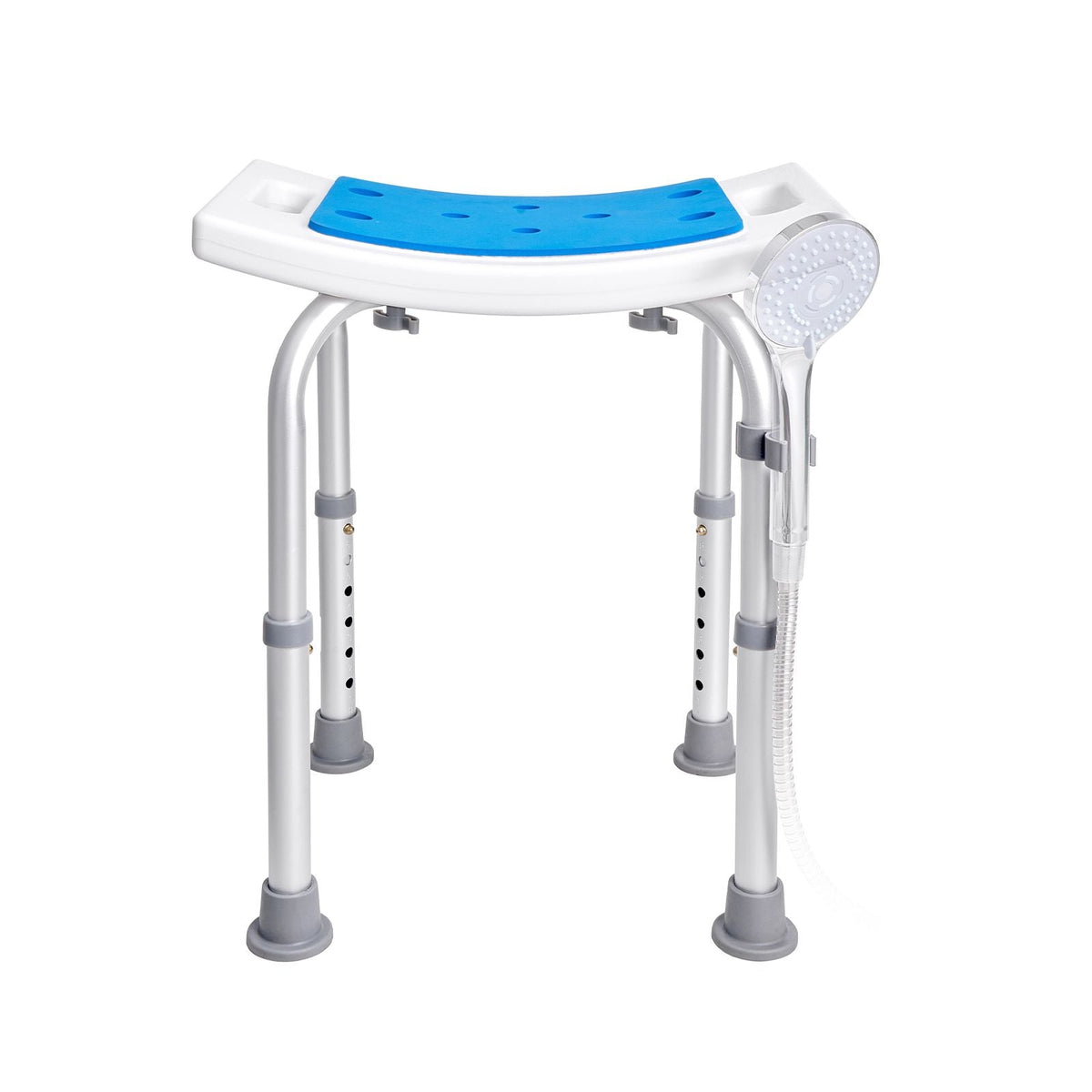 Adjustable Shower Stool with Non-Slip Feet, 350 lb Capacity