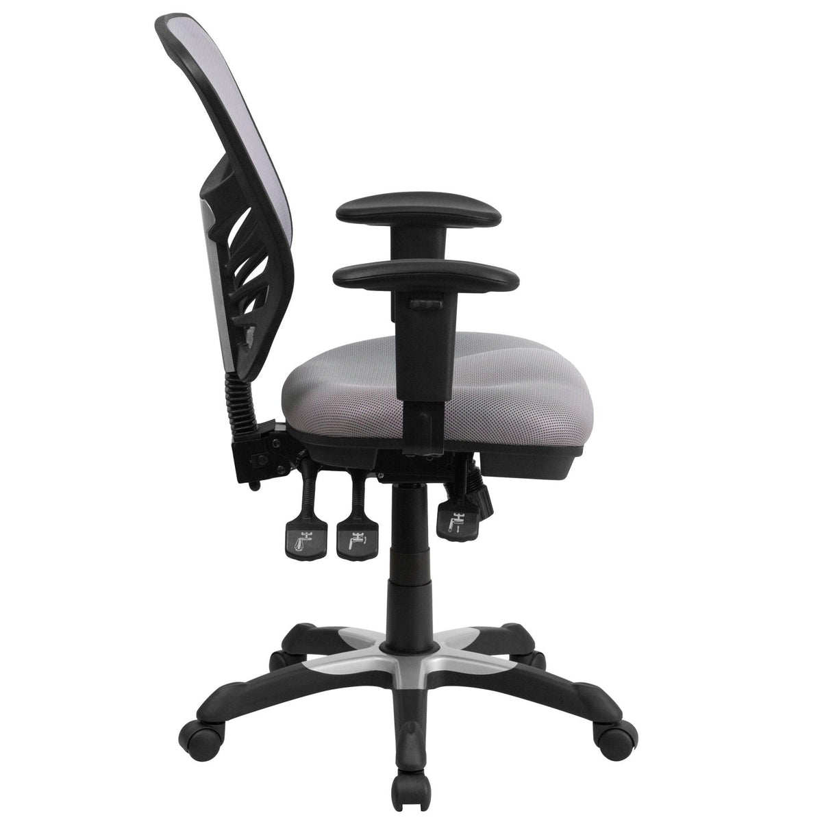 Mid-Back Mesh Swivel Office Chair with Adjustable Arms