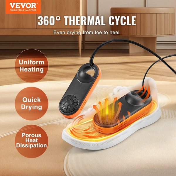 VEVOR Boot Dryer Shoe Dryer, Portable Footwear Dryers Machine with Auto Temperature Control for Rainy Seasons Winter Travel, Extendable Boot Warmer Fireproof Drying for Shoes, Gloves, Socks Berry Charmz