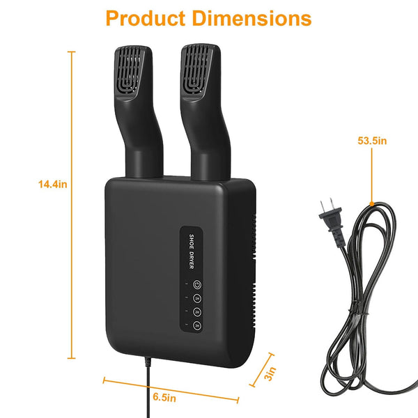 Portable Shoe Dryer Boot Shoe Warmer Deodorizer with 3 Timer Settings for Wet Boots Gloves Hats Garments Berry Charmz