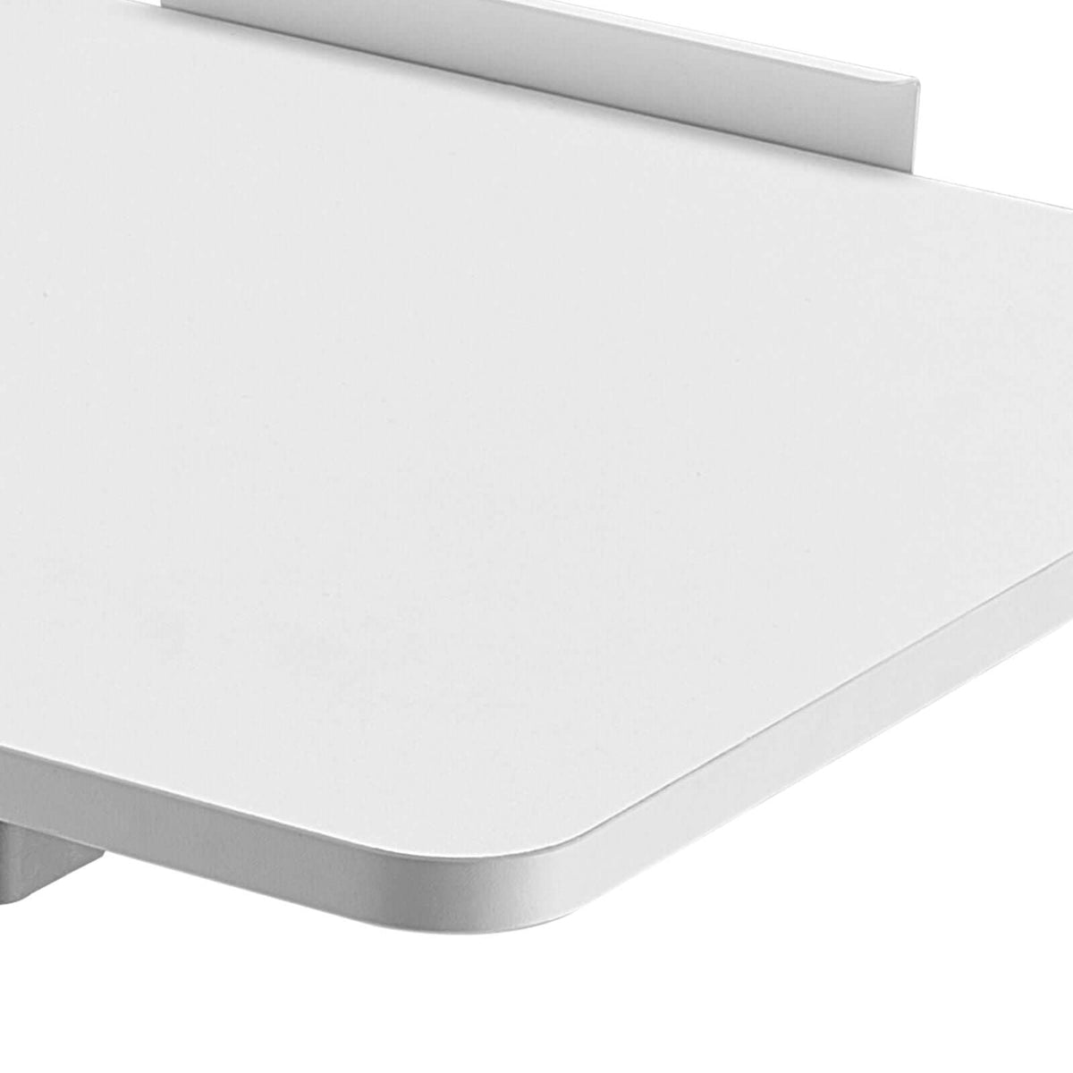 Portable Bedside Table with Adjustable Height & Angle - Rolling Laptop Desk with Flip Top Surface, 4 Hidden Wheels, Cup Holder, White