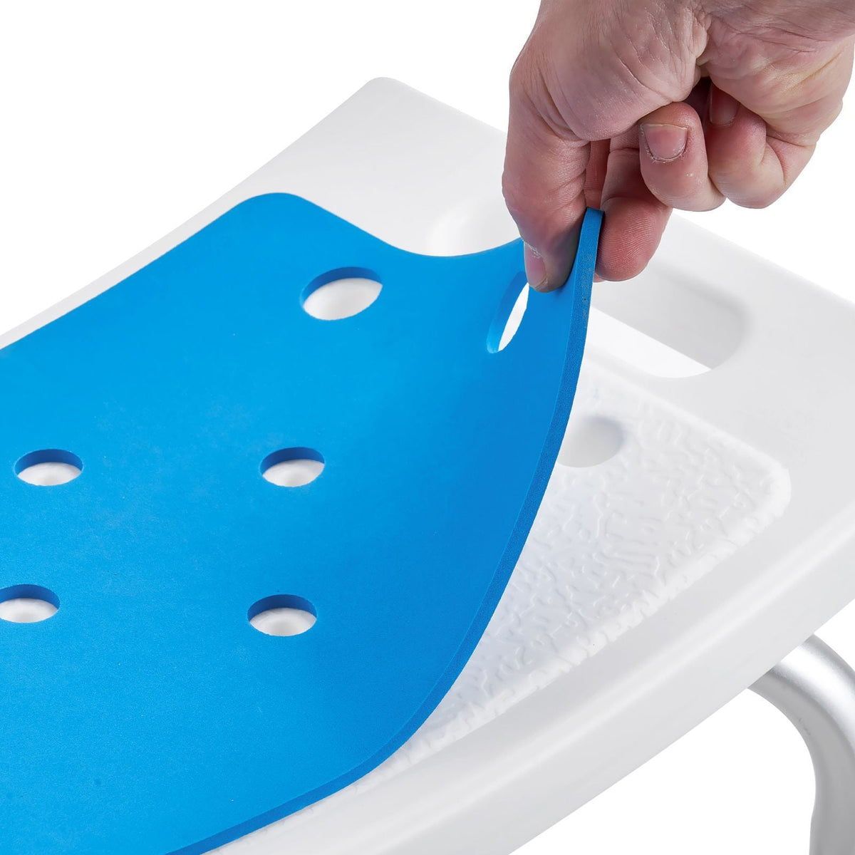 Adjustable Shower Stool with Non-Slip Feet, 350 lb Capacity
