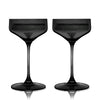 Reserve Nouveau Crystal Coupe Glasses in Smoke Set of 2