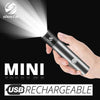 Dual Power LED Flashlight With Pure Beam Slide Focus Waterproof Rechargeable LED USB Telescopic Zoom Portable Flashlight For Night Lighting Night Riding Camping High-Powered Flash Lights