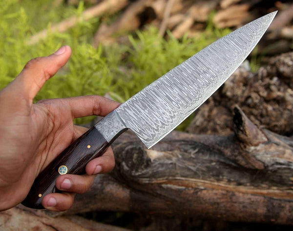 Duece Custom Chef Knife with Exotic Wenge Wood Handle - Gifts for You 'n Me