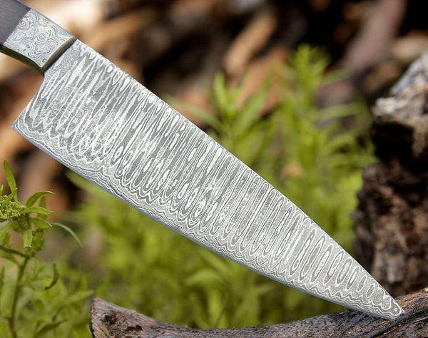 Duece Custom Chef Knife with Exotic Wenge Wood Handle - Gifts for You 'n Me