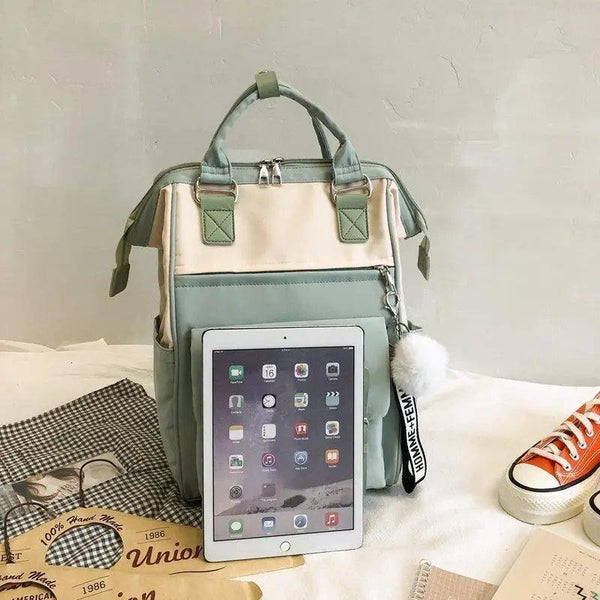 Durable Backpacks for School Teenagers Girls Designer Patchwork Bagpack With Cute Ring Bag For Travel, Laptop, Backpack Women Notebook