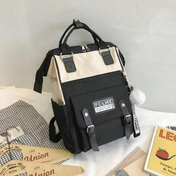 Durable Backpacks for School Teenagers Girls Designer Patchwork Bagpack With Cute Ring Bag For Travel, Laptop, Backpack Women Notebook