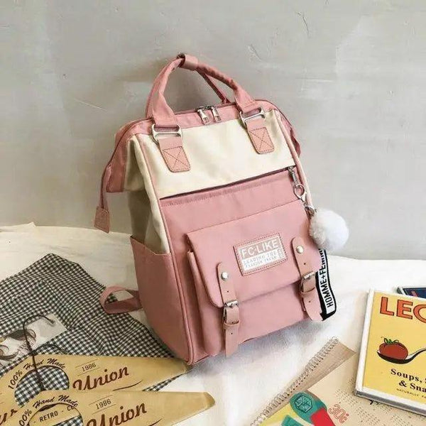 Durable Backpacks for School Teenagers Girls Designer Patchwork Bagpack With Cute Ring Bag For Travel, Laptop, Backpack Women Notebook
