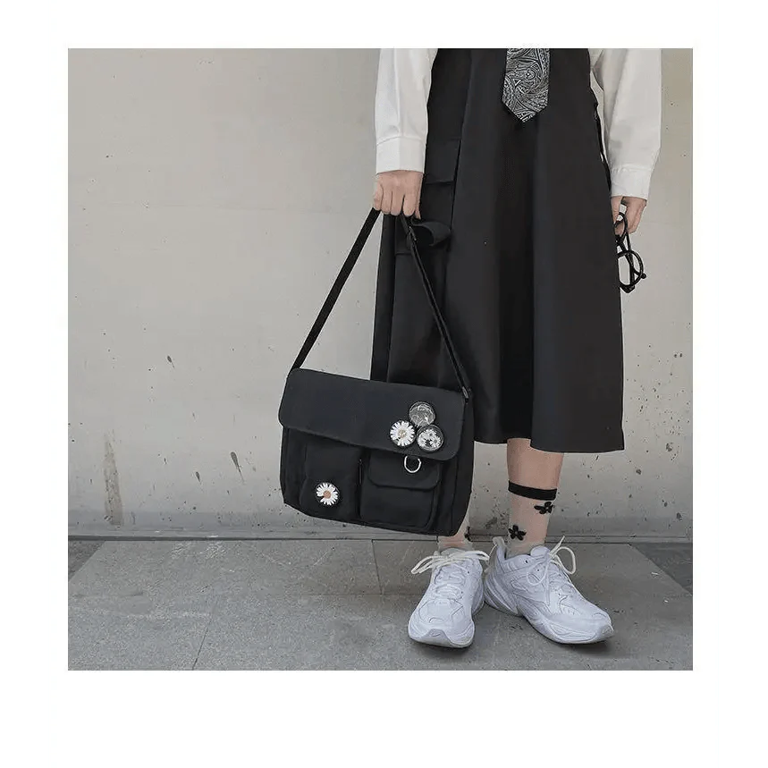 Durable Canvas Diagonal Cross Bag Youth Fashion And Casual Version Ladies Large Capacity Shoulder Bag For Women And Girls