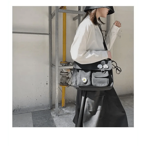 Durable Canvas Diagonal Cross Bag Youth Fashion And Casual Version Ladies Large Capacity Shoulder Bag For Women And Girls