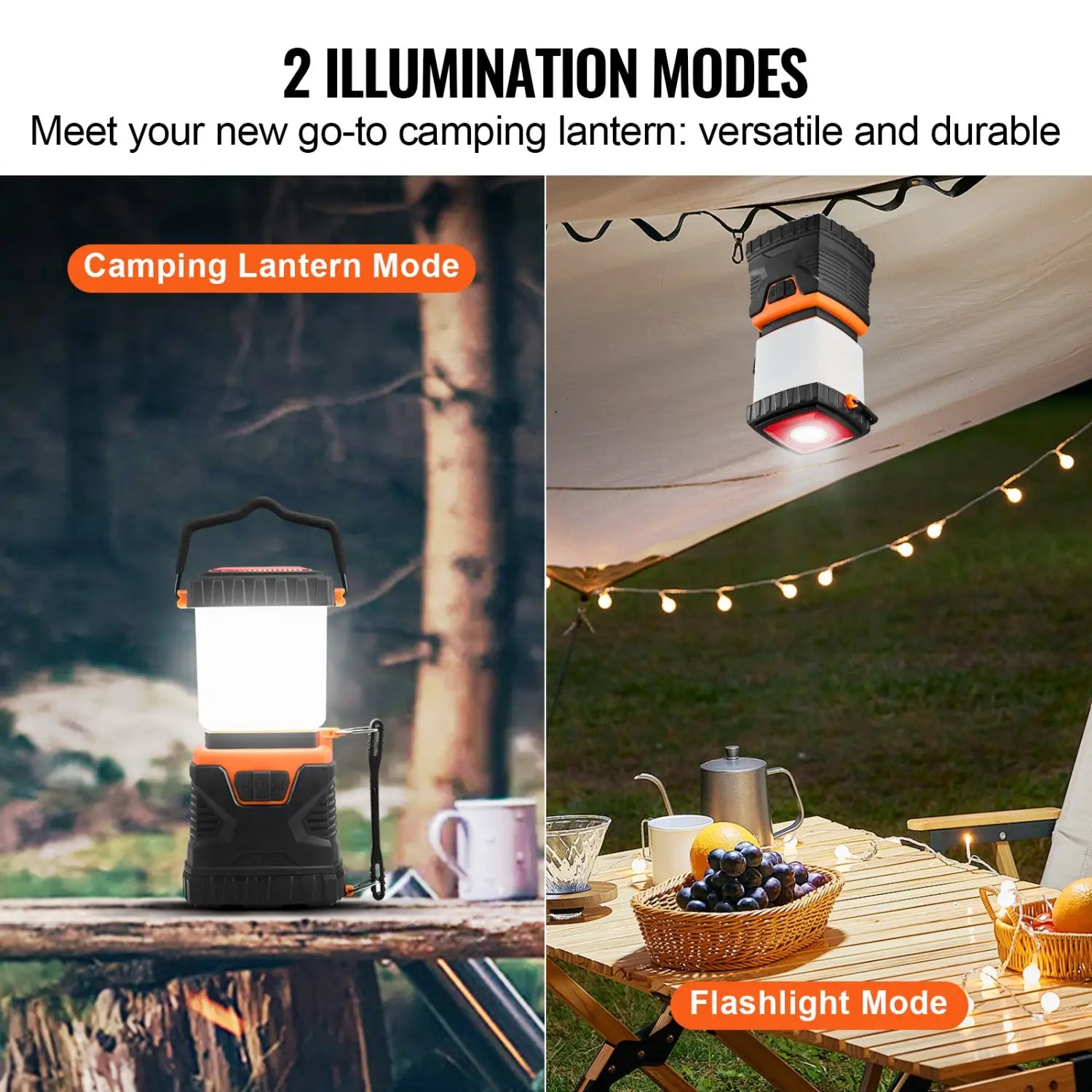 Durable & Portable LED Lamp With Handle for Outdoor Camping Lights
