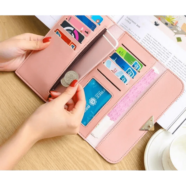 Durable Purses Luxury Love Heart Wallets For Ladies And Girls Smart Money Pocket, Card Holder Female Wallets And Phone Clutch Bag