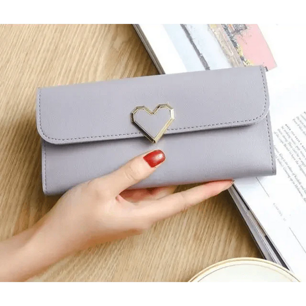 Durable Purses Luxury Love Heart Wallets For Ladies And Girls Smart Money Pocket, Card Holder Female Wallets And Phone Clutch Bag