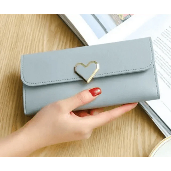 Durable Purses Luxury Love Heart Wallets For Ladies And Girls Smart Money Pocket, Card Holder Female Wallets And Phone Clutch Bag