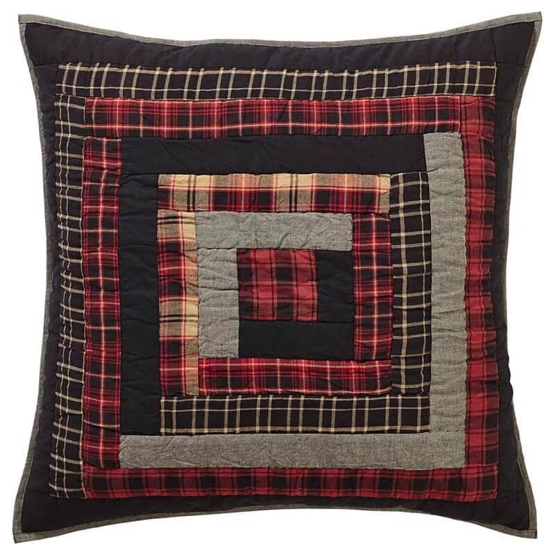Durango Plaid Quilted Euro Sham - Gifts for You 'n Me