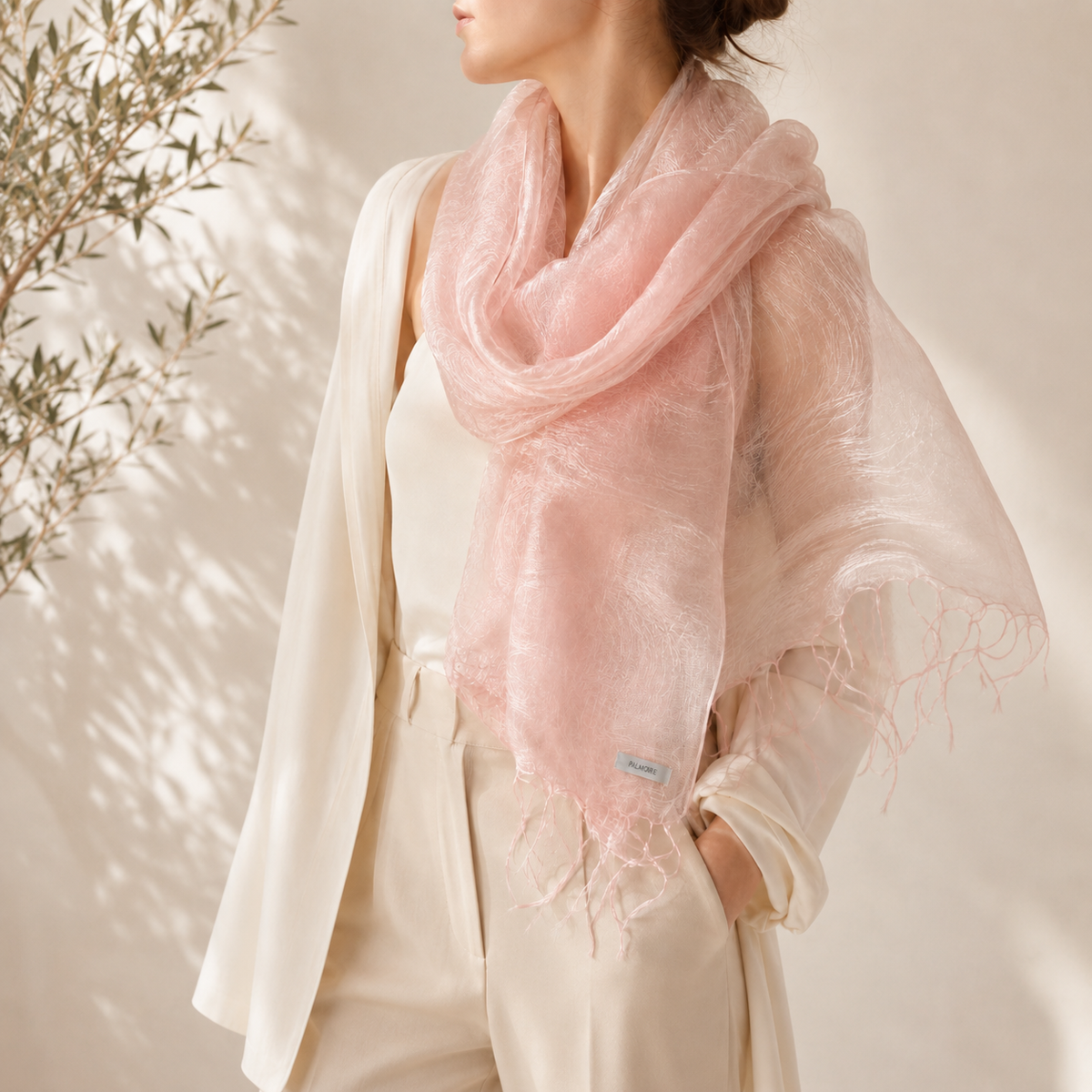 Dusty Rose Mulberry Silk Scarf