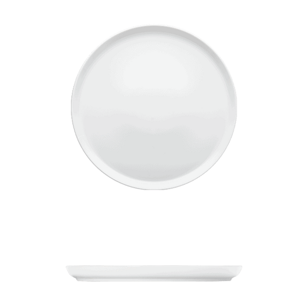 Corby Hall Bistro Round Plate Catalog Number: 056 0236 (White) | Dimensions: 4 in (10 cm)