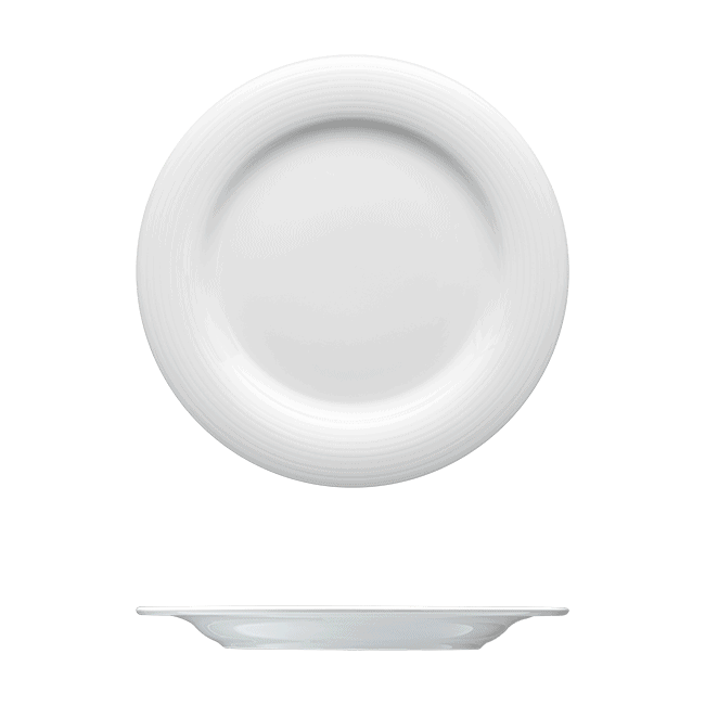Corby Hall Duo Round Plate | Catalog Number: 010 0031 | Dimensions: 8 1/2 in (22 cm)