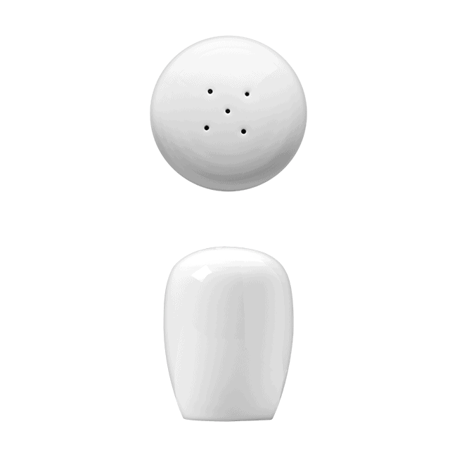 Corby Hall Duo Salt Shaker | Catalog Number: 010 0237 | Dimensions: 2 3/4 in (7 cm)
