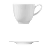 Corby Hall Ecos Cup || Saucer | Catalog Number: 045 0199 | Dimensions: 4 fl oz (100 ml) || Catalog Number: 046 0202 | Dimensions: 5 1/8 in (12 cm)