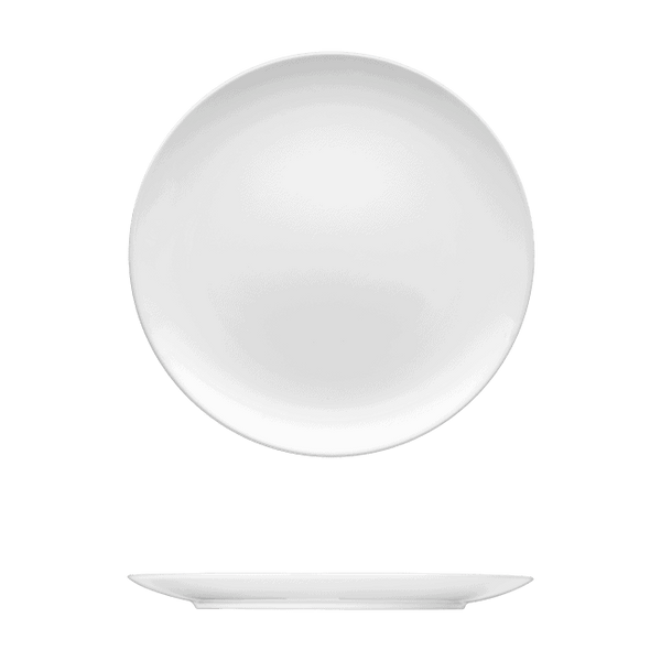 Corby Hall Saturno Coupe Round Plate | Catalog Number: 047 0020 | Dimensions: 9 1/2 in (24 cm)