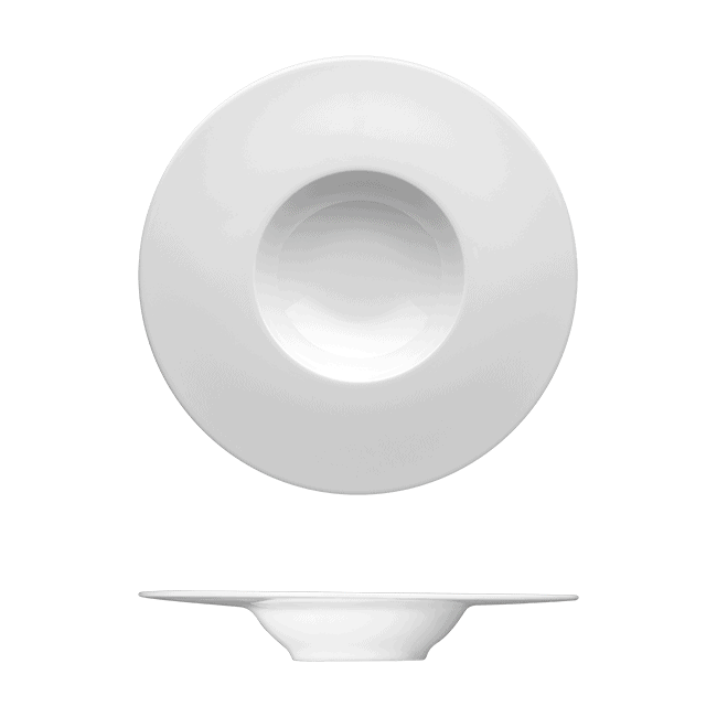 Corby Hall Ecos Deep Gourmet Plate | Catalog Number: 046 1429 | Dimensions: 9 7/8 in (25 cm) 6 fl oz (177 ml)