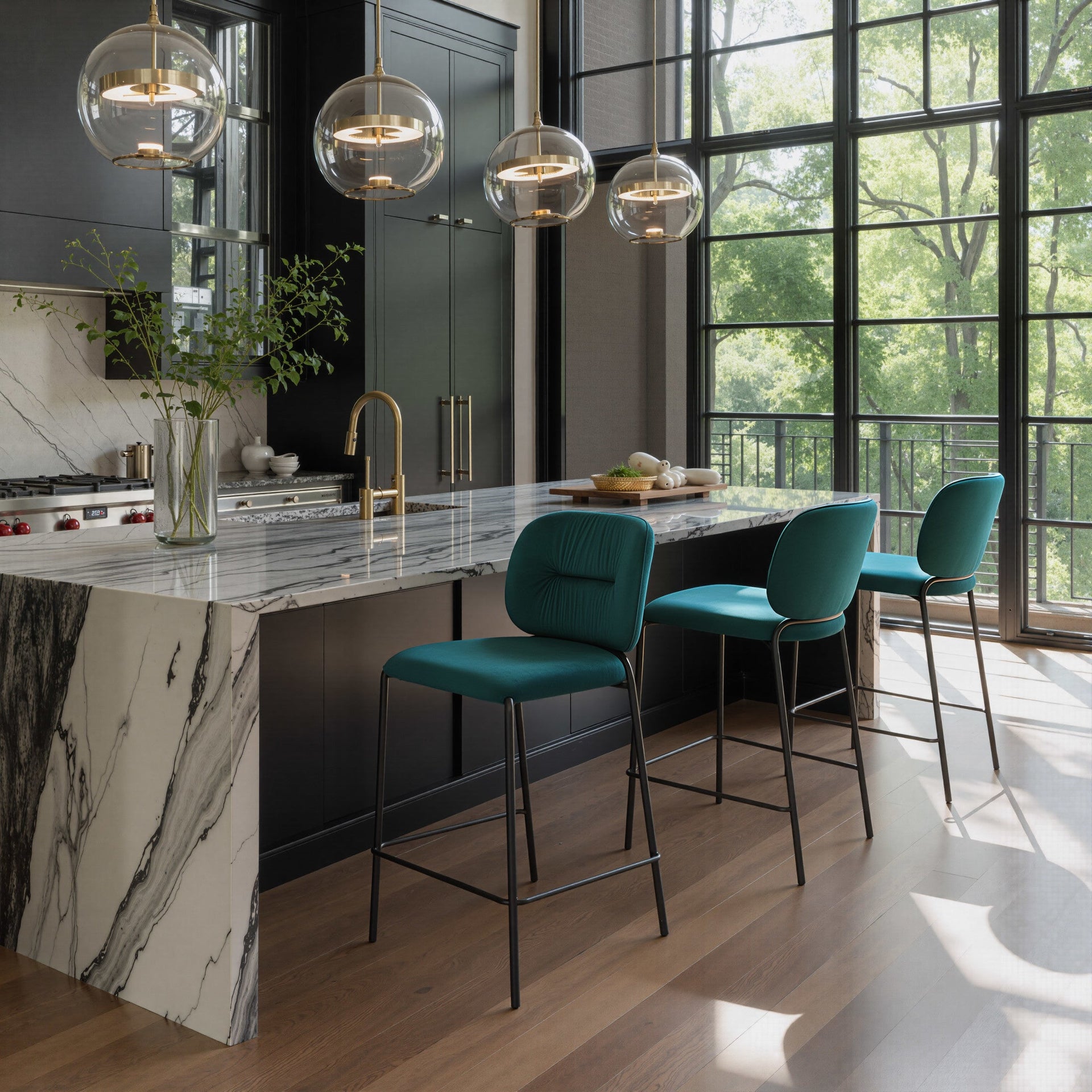 Plat Counter Stool (Set of 2) Green