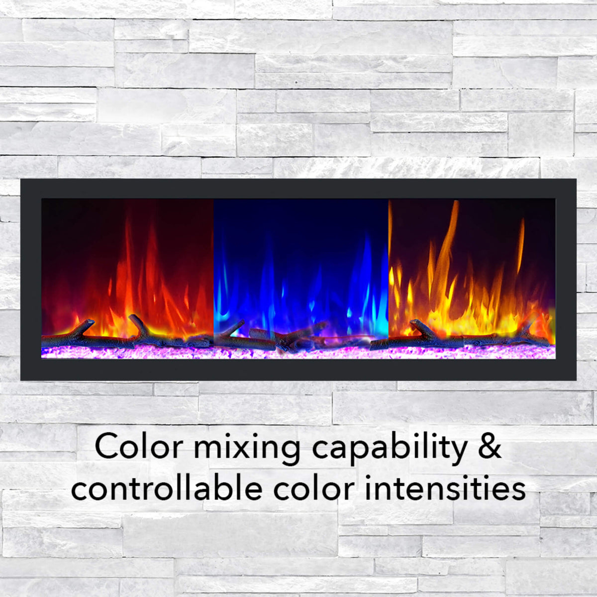 Dynasty Cascade 74-Inch Smart Linear Electric Fireplace [DY-BTX74] (SAK61984)
