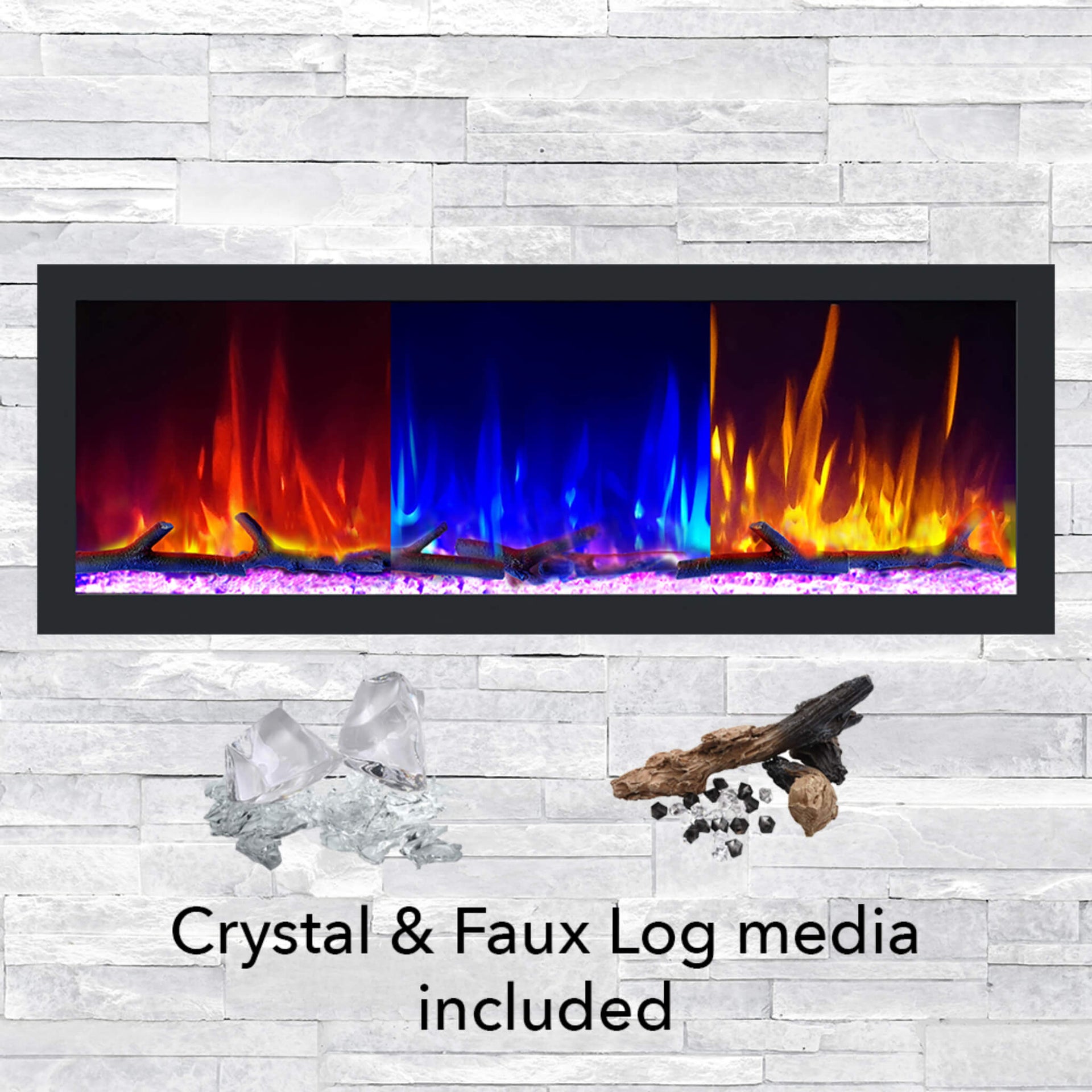 Dynasty Cascade 74-Inch Smart Linear Electric Fireplace [DY-BTX74] (SAK61984)