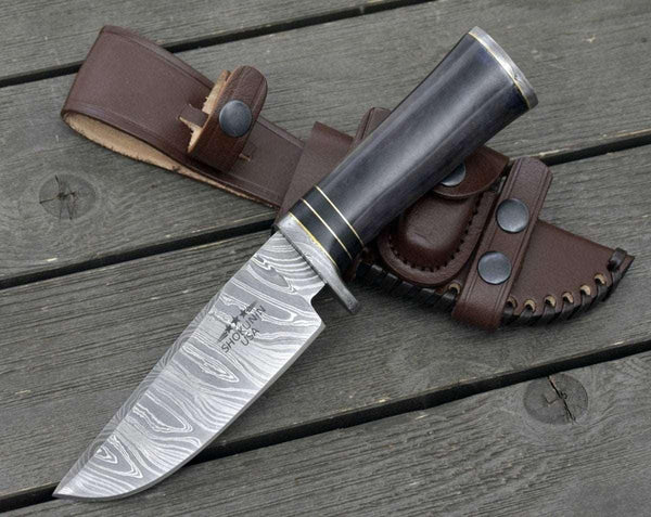 Dynasty Damascus Knife with Bone Handle - Gifts for You 'n Me