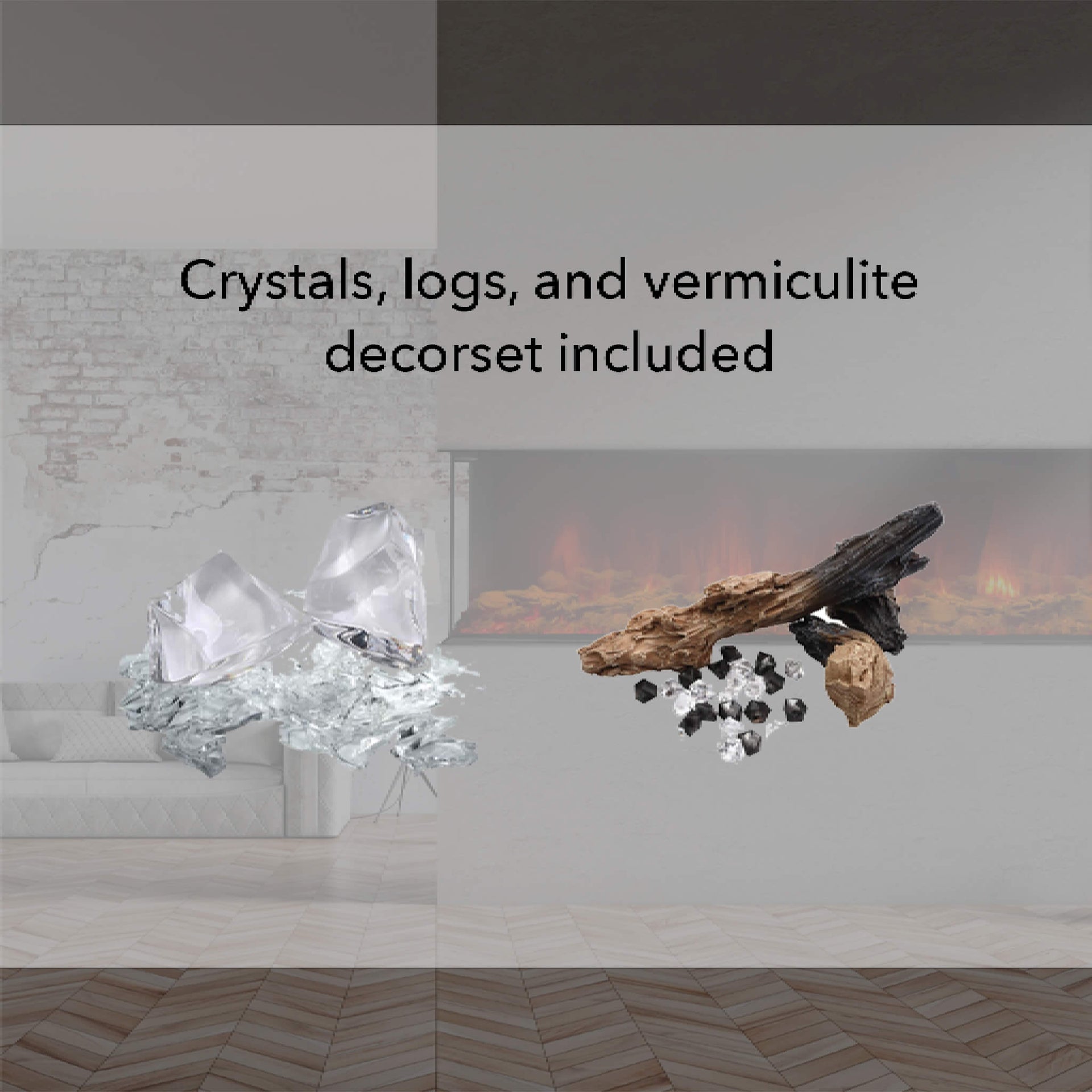 Dynasty Melody 40-Inch Multi-Sided Smart Electric Fireplace With Remote Control [DY-BTS40] (SAK48210)
