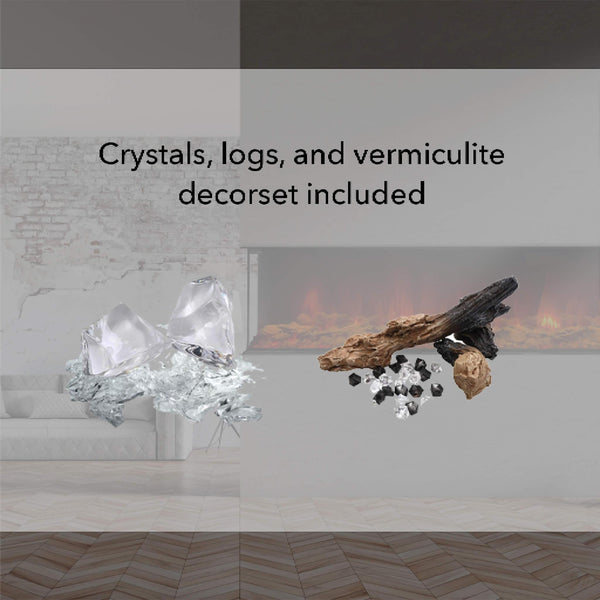 Dynasty Melody 64-Inch Built-In 3 Sided Smart Electric Fireplace [DY-BTS60] (SAK79345)