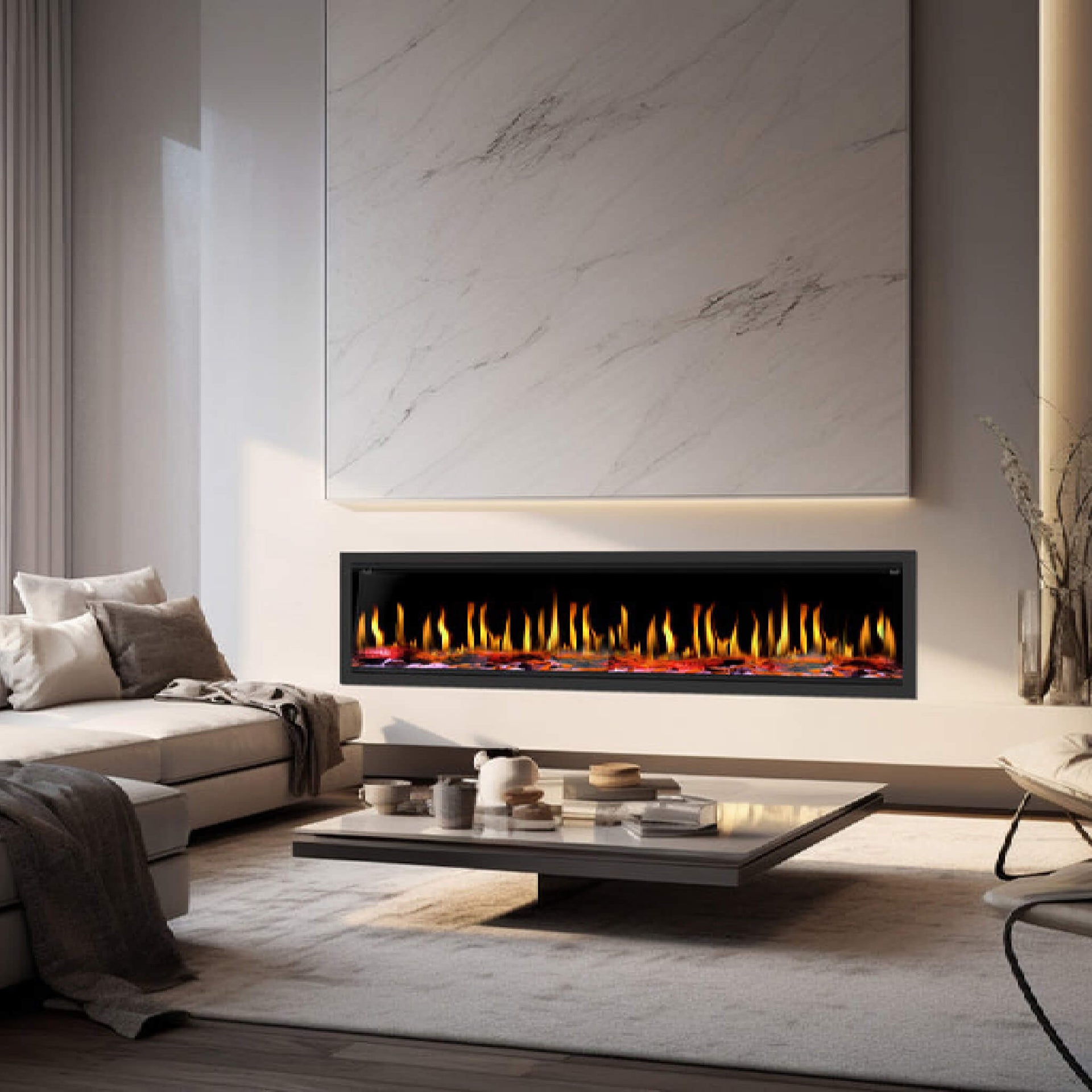 Dynasty Tempo 76-Inch Virtual Linear Electric Fireplace [DY-FVX76] (SAK84710)
